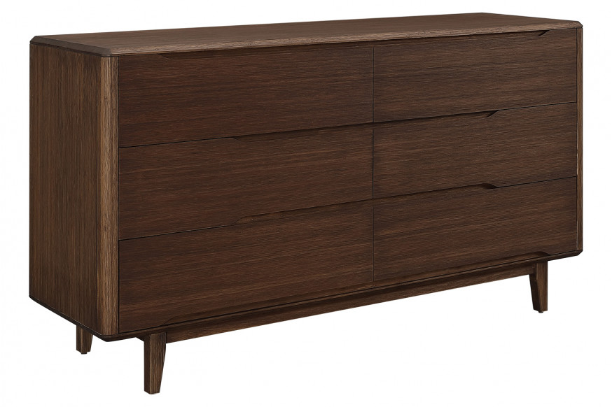 Greenington™ Currant Six Drawer Double Dresser - Oiled Walnut, Bamboo