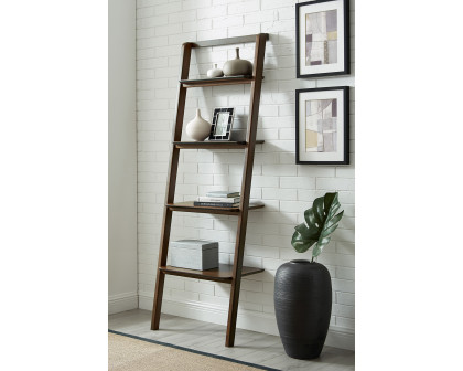 Greenington Currant Leaning Bookshelf - Black Walnut, Bamboo