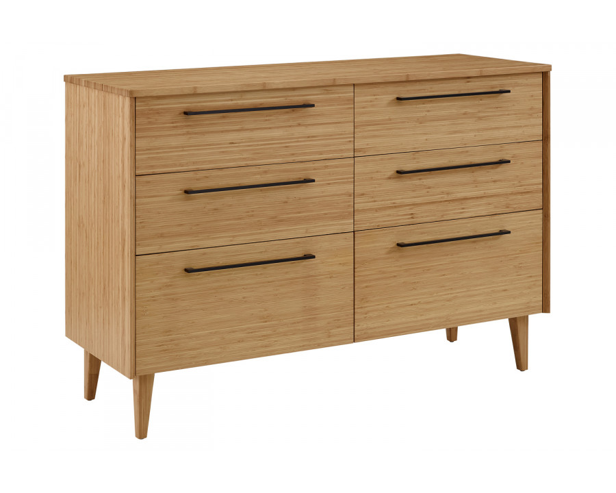 Greenington - Sienna Six Drawer Double Dresser in Caramelized, Bamboo