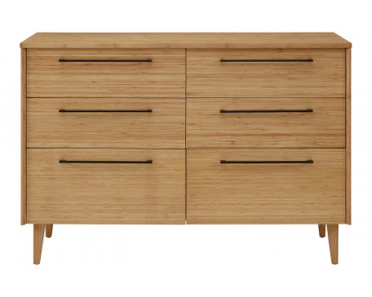 Greenington - Sienna Six Drawer Double Dresser in Caramelized, Bamboo