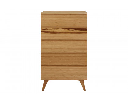 Greenington Azara Five Drawer High Chest - Caramelized, Bamboo