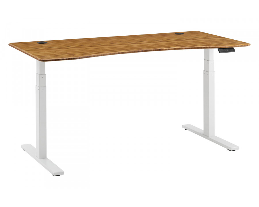 Greenington - Ascent Hi-Lo Desk in Amber, Solid Moso Bamboo