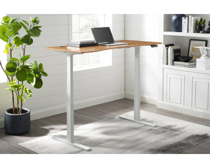 Greenington - Ascent Hi-Lo Desk in Amber, Solid Moso Bamboo