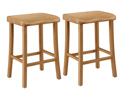 Greenington Tulip Counter Height Stool Set of 2 - Caramelized, Bamboo