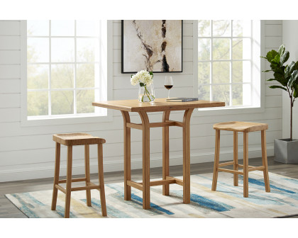 Greenington Tulip Counter Height Stool Set of 2 - Caramelized, Bamboo