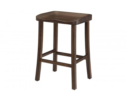 Greenington Tulip Counter Height Stool Set of 2 - Black Walnut, Bamboo