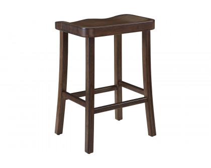 Greenington Tulip Counter Height Stool Set of 2 - Black Walnut, Bamboo