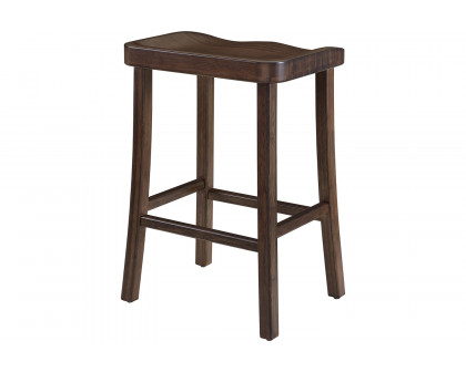 Greenington Tulip Counter Height Stool Set of 2 - Black Walnut, Bamboo