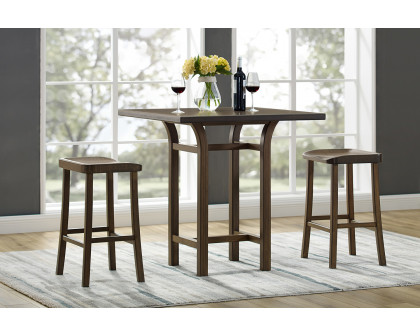 Greenington Tulip Counter Height Stool Set of 2 - Black Walnut, Bamboo