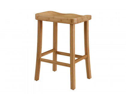 Greenington Tulip Bar Height Stool Set of 2 - Caramelized, Bamboo