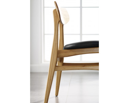 Greenington - Cassia Dining Chair With Leather Seat Set of 2 in Caramelized, Bamboo