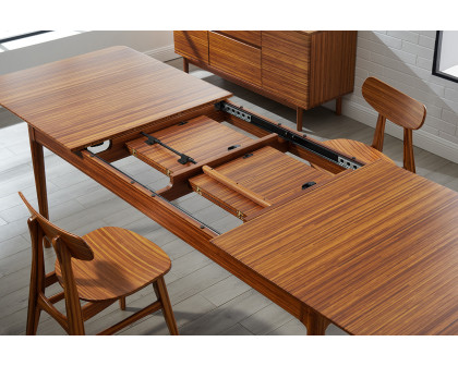 Greenington - Erikka 110" Double-Leaves Extension Dining Table in Amber, Bamboo