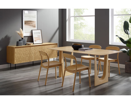 Greenington - Hanna Dining Table in Wheat, Solid Moso Bamboo