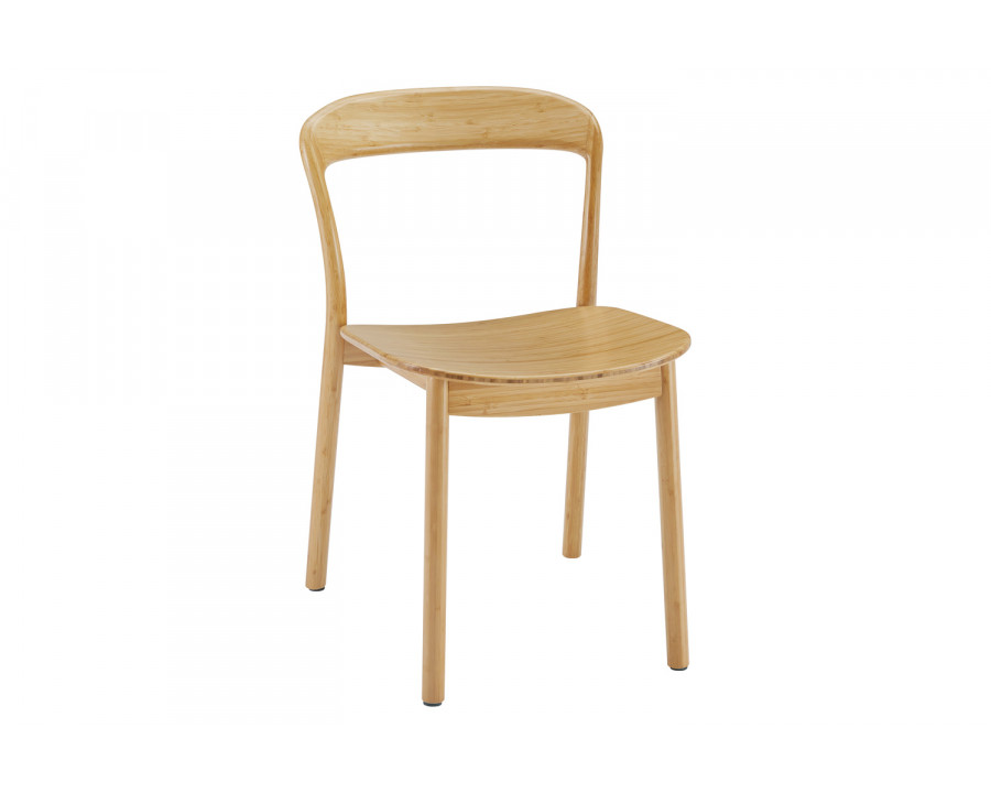 Greenington - Hanna Dining Chair Bamboo Seat Set of 2 in Wheat, Solid Moso Bamboo