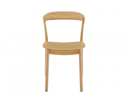 Greenington - Hanna Dining Chair Bamboo Seat Set of 2 in Wheat, Solid Moso Bamboo