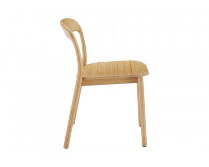 Greenington - Hanna Dining Chair Bamboo Seat Set of 2 in Wheat, Solid Moso Bamboo