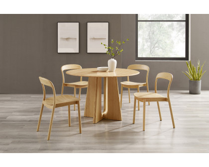 Greenington - Hanna Dining Chair Bamboo Seat Set of 2 in Wheat, Solid Moso Bamboo