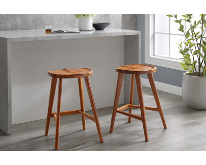 Greenington - Max Stool In Counter Height Set of 2 in Amber, Bamboo