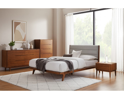 Greenington Mercury Upholstered Platform Bed - Amber, Queen Size