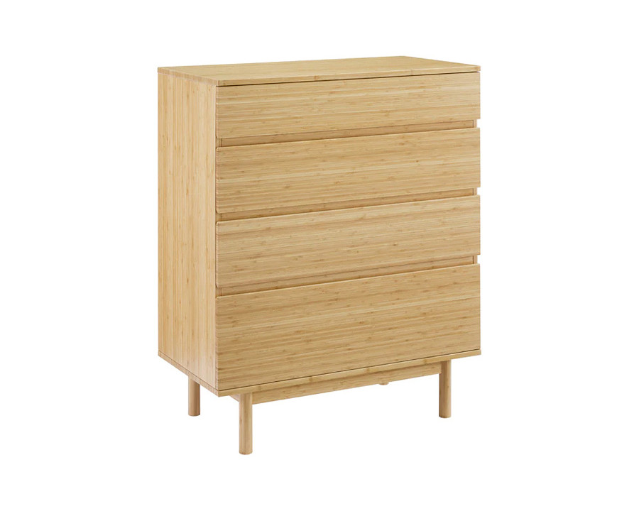 Greenington - Monterey 4 Drawer High Chest in Wheat, Solid Moso Bamboo