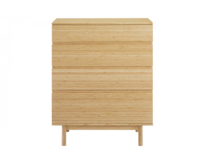 Greenington - Monterey 4 Drawer High Chest in Wheat, Solid Moso Bamboo