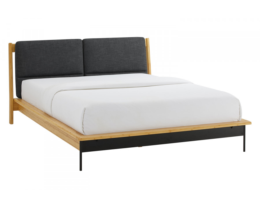 Greenington Santa Cruz Platform Bed With Fabric - Wheat, Queen Size