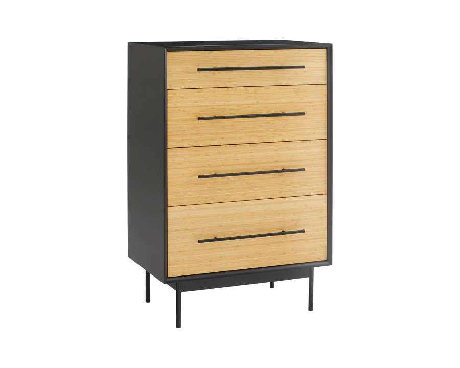 Greenington - Santa Cruz 4 Drawer High Chest in Wheat, Solid Moso Bamboo