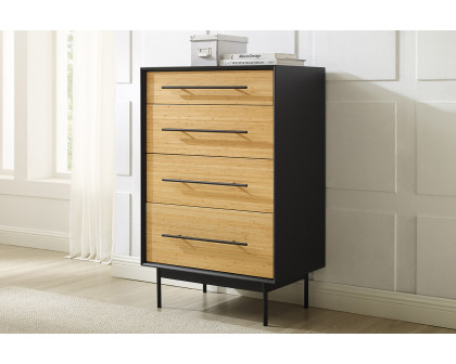 Greenington™ Santa Cruz 4 Drawer High Chest - Wheat, Solid Moso Bamboo