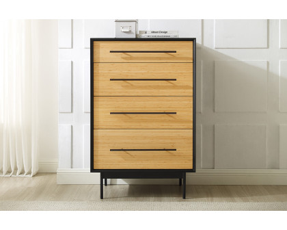 Greenington™ Santa Cruz 4 Drawer High Chest - Wheat, Solid Moso Bamboo