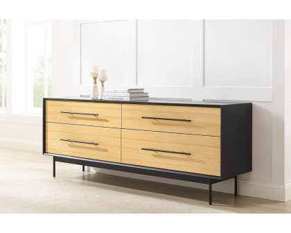 Greenington - Santa Cruz 4 Drawer Double Dresser in Wheat, Solid Moso Bamboo