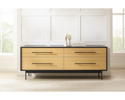 Greenington - Santa Cruz 4 Drawer Double Dresser in Wheat, Solid Moso Bamboo