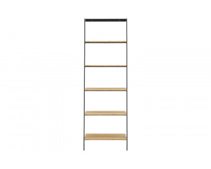 Greenington - Santa Cruz Leaning Shelf in Wheat, Solid Moso Bamboo/Metal