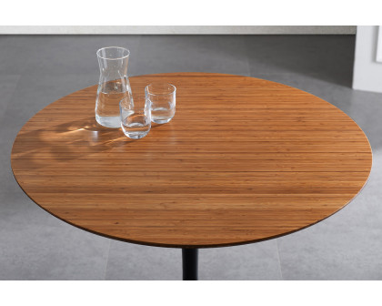 Greenington - Soho 36" Round Table in Amber, Moso Bamboo