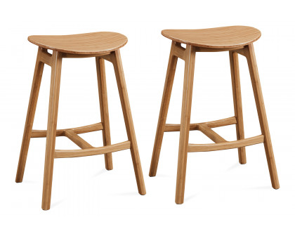 Greenington - Skol Bar Height Stool Set of 2 in Caramelized, Bamboo