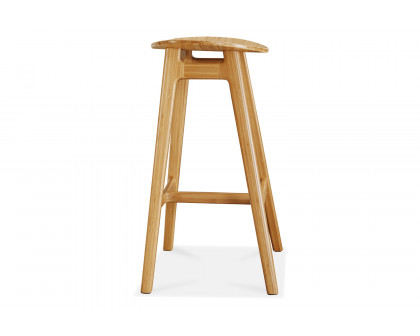 Greenington - Skol Bar Height Stool Set of 2 in Caramelized, Bamboo