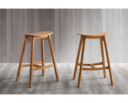 Greenington - Skol Bar Height Stool Set of 2 in Caramelized, Bamboo