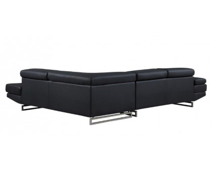 GUF 8136 Right Facing Sectional - Black, Leather