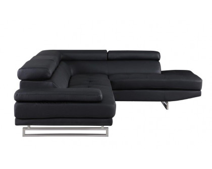 GUF 8136 Right Facing Sectional - Black, Leather