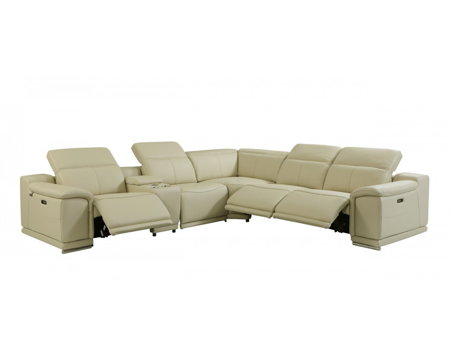 GUF - 9762 3 Power Reclining 6pc Sectional with 1 Console