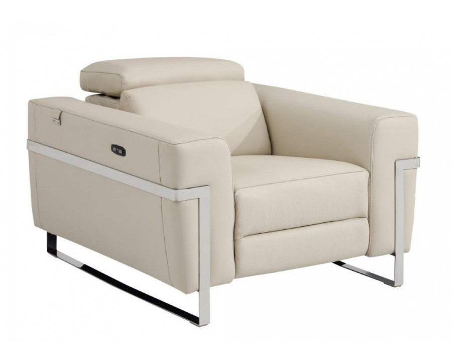 GUF 990 Reclining Chair - Beige, Genuine Italian Leather