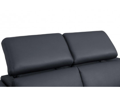 GUF™ 990 Reclining Sofa with Loveseat - Dark Gray, Leather