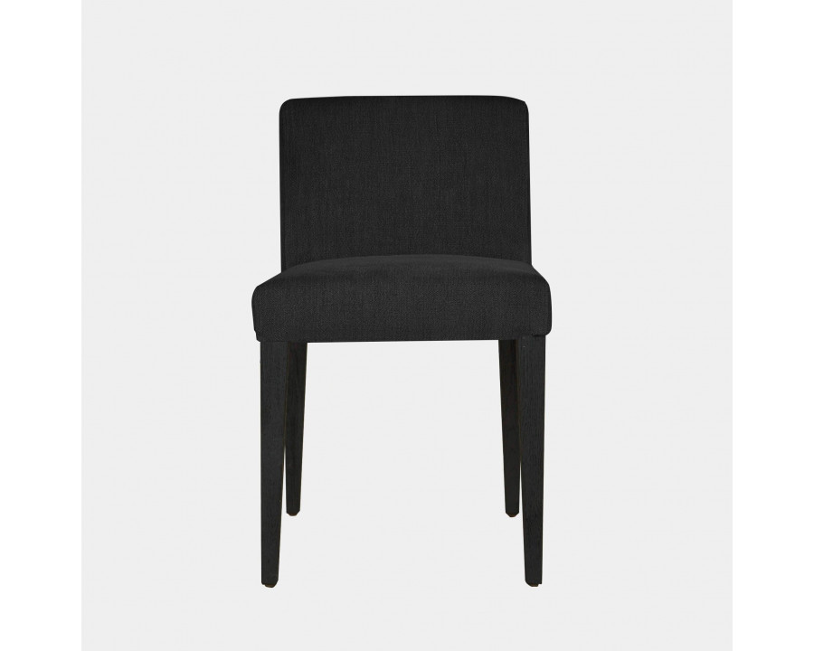 Harbour Altitude Armless Dining Chair - Oak Brown, Boucle Charcoal