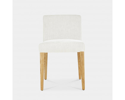 Harbour Altitude Armless Dining Chair - Oak Brown, Boucle Charcoal