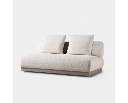 Harbour Amalfi 2 Seat Armless Sofa - Aluminum Asteroid, Copacabana Sand