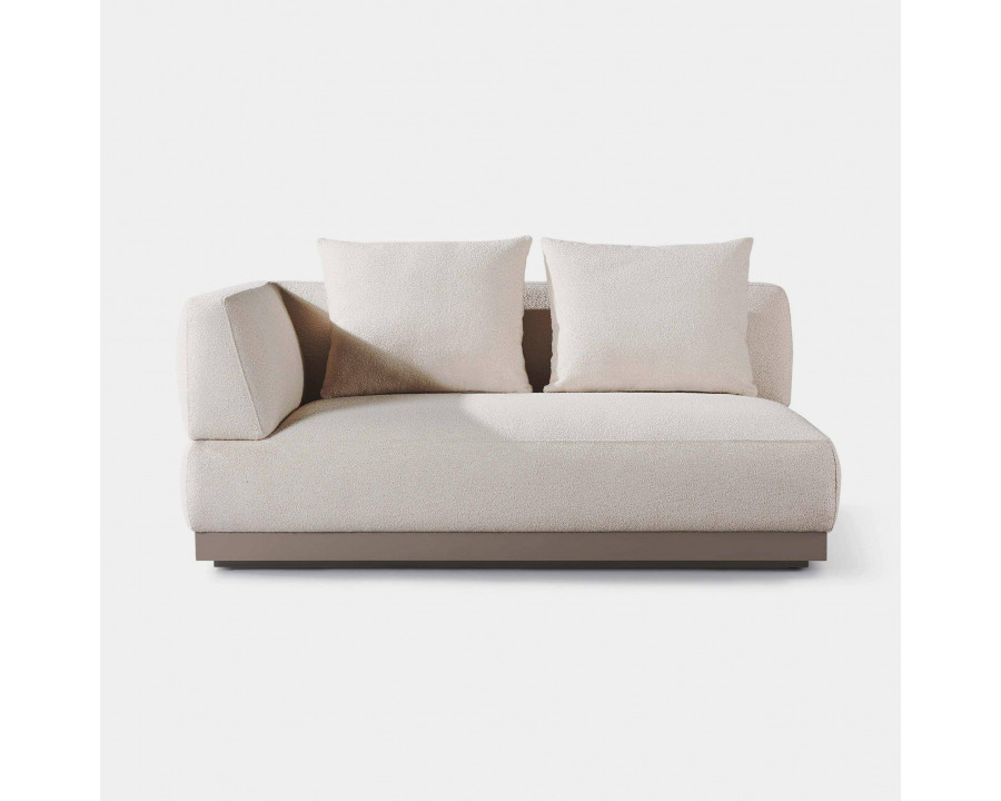 Harbour Amalfi 2 Seat 1 Arm Left - Aluminum Asteroid, Riviera Ivory