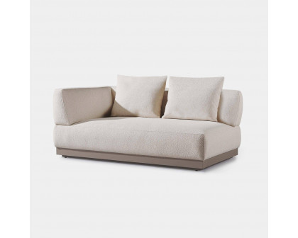 Harbour Amalfi 2 Seat 1 Arm Left - Aluminum Asteroid, Siesta Ivory