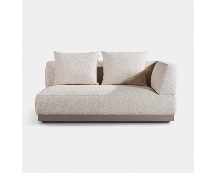 Harbour Amalfi 2 Seat 1 Arm Right - Aluminum Asteroid, Riviera Ivory