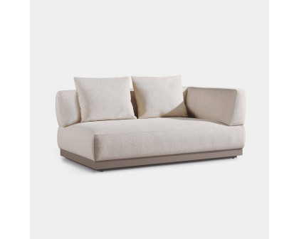 Harbour Amalfi 2 Seat 1 Arm Right - Aluminum Asteroid, Siesta Ivory