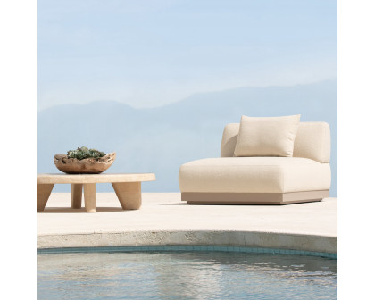 Harbour Amalfi Armless Single - Aluminum Asteroid, Panama Blanco