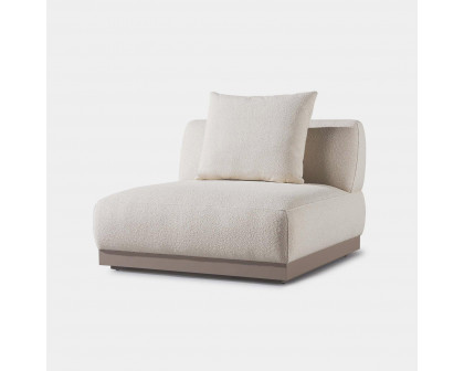 Harbour Amalfi Armless Single - Aluminum Asteroid, Siesta Taupe